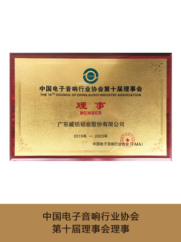 中国电子音响行业协会第十届理事会理事